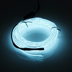 Шнур неоновый светящийся 4 м, светло-розовый