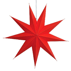 Звезда 60 см девятиконечная красный