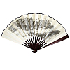 Веер 33х60см с рисунком, №5