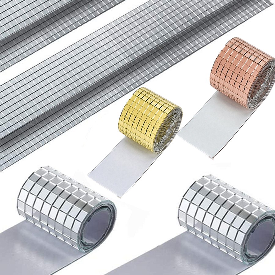 Лента самоклеющаяся зеркальная мозаика 1