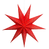 Звезда девятиконечная 45 см, Точки, красный